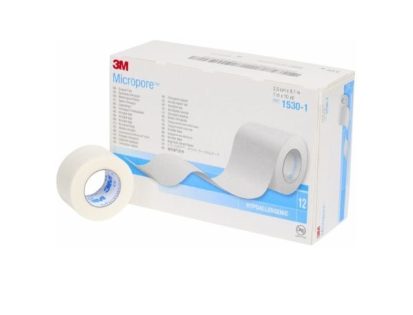 3M™ Micropore™ náplast papírová 2,5cm x 9,15m (12 ks)