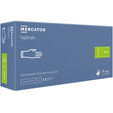 Vyšetřovací rukavice MERCATOR hybrid+ vel.M 100ks