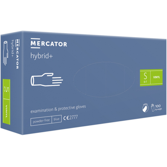 Vyšetřovací rukavice MERCATOR hybrid+ vel.M 100ks