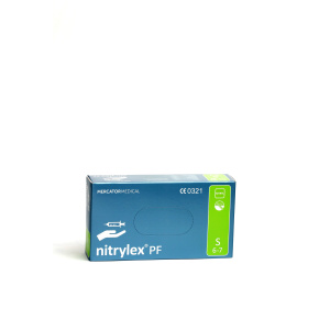 Vyšetřovací  rukavice NITRYLEX BASIC modrá– vel. S (100ks) DOPRODEJ 