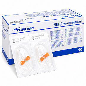 Terumo - Surflo infuzní set s křídly W 25G-oranžová (0,5×19mm) (50 ks) Terumo - Surflo infuzní set s křídly W 25G-oranžová (0,5×19mm) (50 ks)