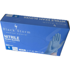 Rukavice vyšetřovací nitrilové bez pudru BS - vel. XS (100 ks)