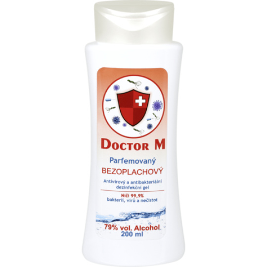 Doctor M - Biocidní, antivirový a antibakteriální dezinfekční gel parfémovaný 200ml