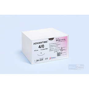 ADVANTIME, USP 4/0, jehla 24mm 3/8, hrot XT, vlákno 45cm (36ks/bal) ADVANTIME, USP 4/0, jehla 24mm 3/8, hrot XT, vlákno 45cm (36ks/bal)