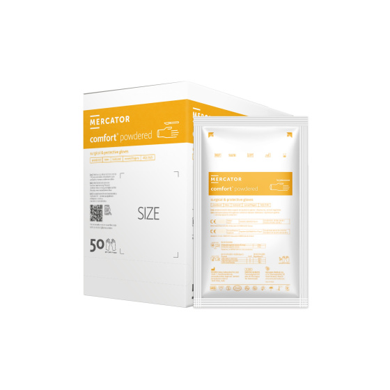 MERCATOR Latexové operační rukavice Comfort s pudrem (50párů/bal)