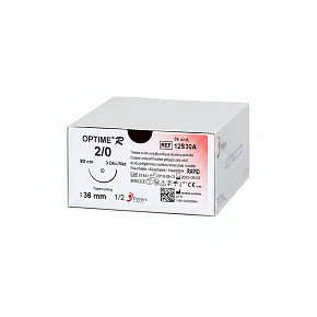 OPTIME rapid, USP 4/0, jehla 16mm, 3/8, reverzní řez, 75cm (36ks/bal)