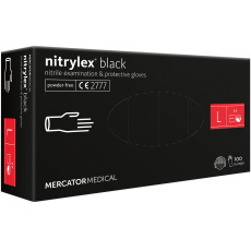 Vyšetřovací  rukavice nitrilové bez pudru BLACK  – velikost M (100ks) 