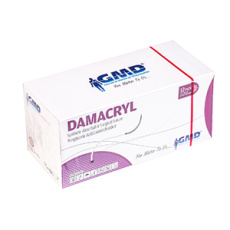 DAMACRYL USP 2-0/75cm/jehla 30mm, 1/2kruh reverzní řez PGA fialová (12ks/bal)