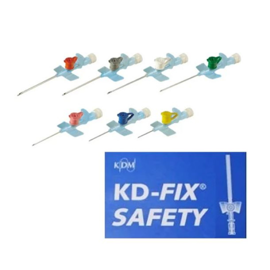 Kanyla IV KD-FIX SAFETY 17G, 1,5x45mm bílá (50ks/bal)