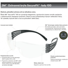 Brýle ochranné 3M SecureFit 100
