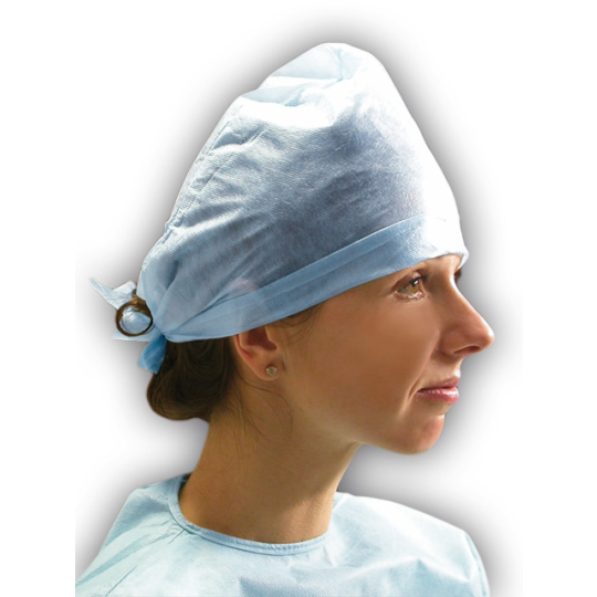 Chirurgická operační čepice celosavá WAVE - široké vázání 