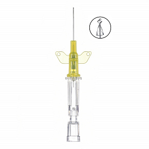 Introcan Safety W, 24G 0,7x19mm žlutá Kanyla rovná s křidélky (50ks)