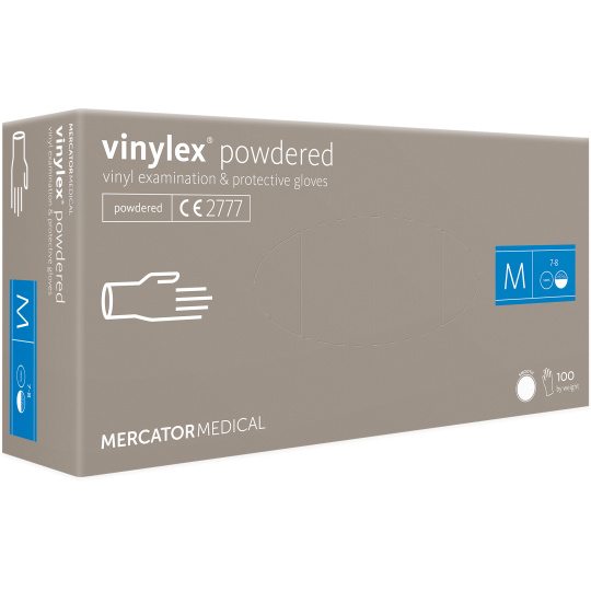 Rukavice vinylex s pudrem vel.M 100ks