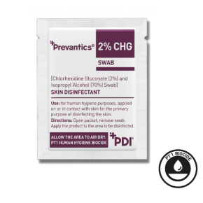 Prevantics 2% CHG Device Swab - tamponky dezinfekční jednotlivě balené (100ks/bal)
