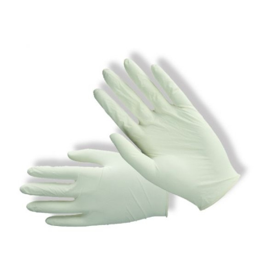 Vyšetřovací rukavice latex bez pudru vel.M (100ks) 