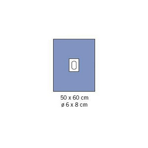 Rouška samolepící 50x60cm s otvorem 6x8cm sterilní (45ks/bal) (150 005)