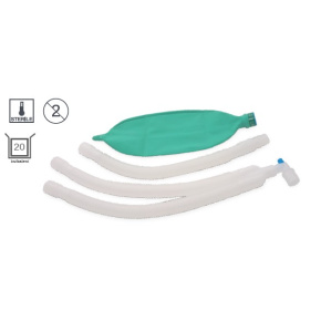 Jednorázový dýchací okruh, roztažitelný, pro dospelé, 2m + 1,5m hadice + 2L dýchací vak