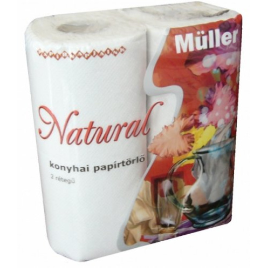 MÜLLER Natural Papírové kuchyňské utěrky 2-vrstvé 2 role