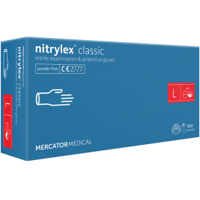 Vyšetřovací rukavice NITRYLEX CLASSIC–vel.L (100ks) 