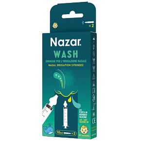 NAZAR Wash Stříkačky na výplach nosu 10 ml – 2 ks v balení
