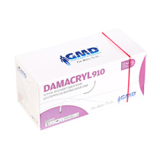 DAMACRYL 910 USP 3-0/75cm/jehla 16mm, 1/2kruh taper point PGLA fialová (12ks/bal);17