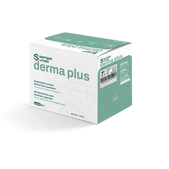 Sempermed Derma PLUS operační latexové rukavice s pudrem, sterilní (50párů/bal)