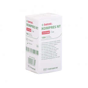 KOMPRES NT - krytí 5x5cm z netkaného textilu, nesterilní  (100ks)