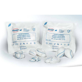 Sterilní tampon stáčený s RTG nití 50x50 (5ks)