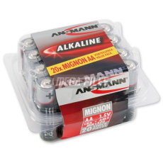 Baterie tužková alkalická ANSMANN LR6 (AA) / Box 20ks