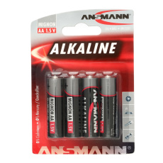 Baterie tužková alkalická ANSMANN LR6 (AA) / Blistr 4ks