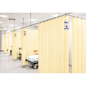 Antimikrobiální závěsy ELERS MEDICAL 750x260 cm, pastelově žlutý Antimikrobiální závěsy ELERS MEDICAL 750x260 cm, pastelově žlutý