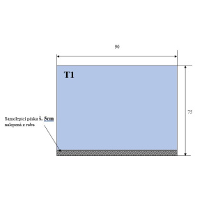 Operační rouška 75x90cm s lepením (55ks/bal)(220ks/kart) Operační rouška 75x90cm s lepením (55ks/bal)(220ks/kart)