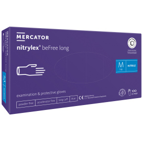 Vyšetřovací rukavice NITRYLEX befree long (100ks)