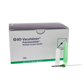 Jehla BD Vacutainer PrecisionGlide zelená 21G (0,8x38mm)(100ks)