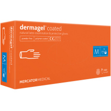 Rukavice latexové bez pudru DERMAGEL coated vel.S (100ks) Rukavice latexové bez pudru DERMAGEL coated vel.S (100ks)