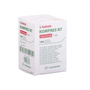 KOMPRES NT - krytí 7,5x7,5cm z netkaného textilu, nesterilní  (100ks)