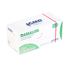 DAMALON USP 3-0/45cm/jehla 26mm, 3/8, reverzní řez PA černá (12ks/bal) DAMALON USP 3-0/45cm/jehla 26mm, 3/8, reverzní řez PA černá (12ks/bal)