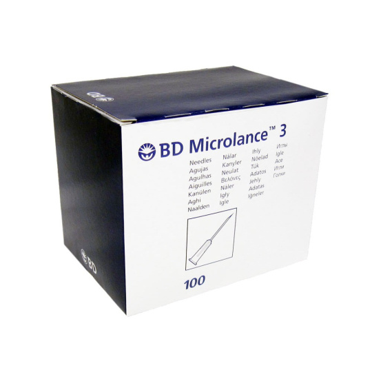 Jehla BD Microlance 22G ( 0,7x30mm) černá (100 ks)