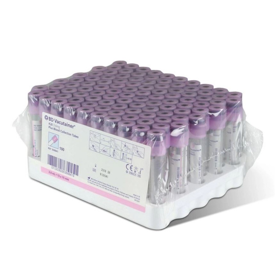 Zkumavka Vacutainer 2ml K2 EDTA, 75x13 (100ks)