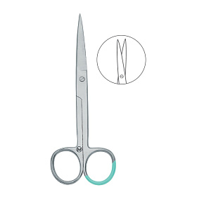 Chirurgické nůžky hrotnaté rovné, 13cm, sterilní (1ks)